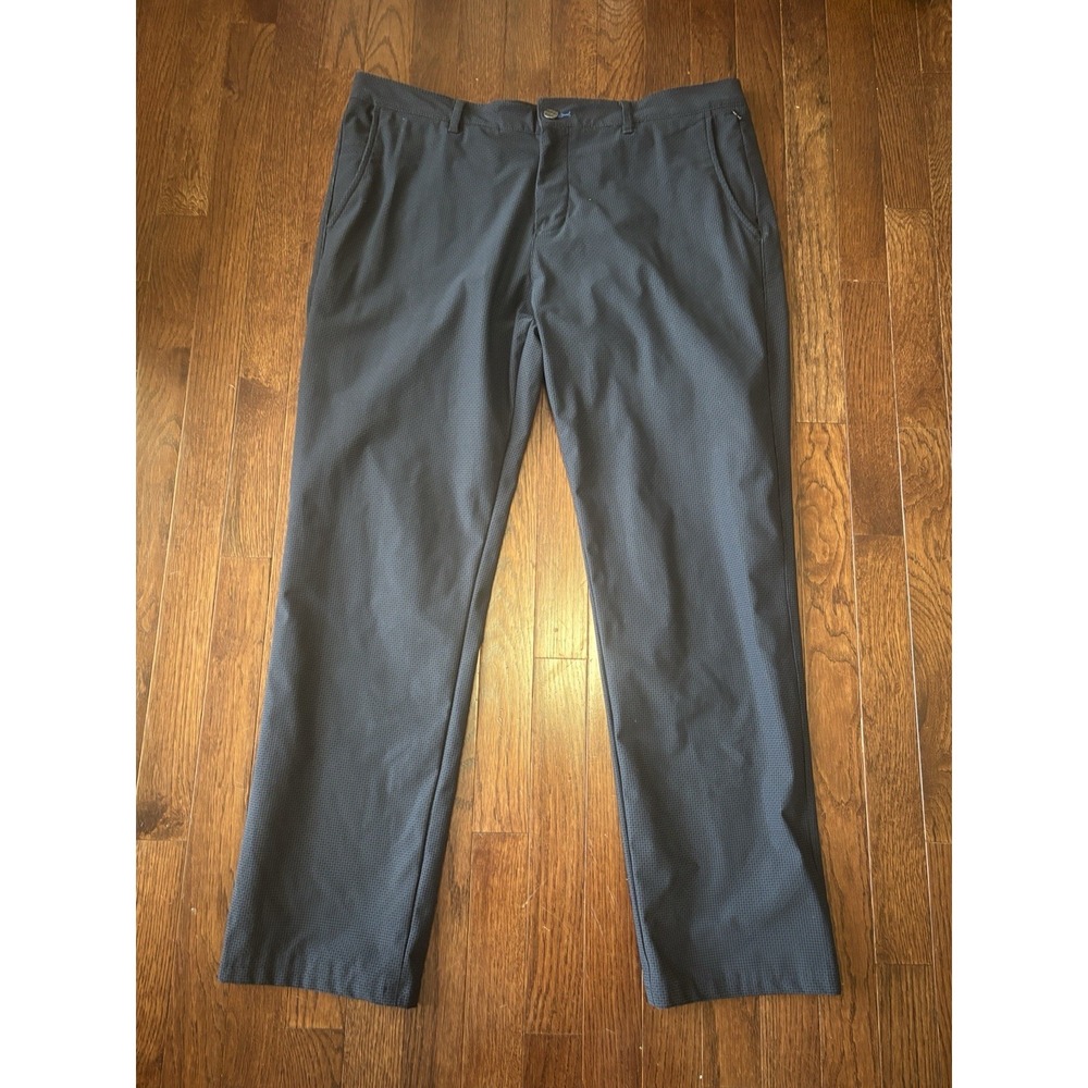 Twillory Pants Mens 36x29  Blue Houndstooth Tailored Fit Performance 5 Pocket